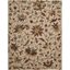 Handmade Gray Floral Wool Area Rug, 5' x 8'