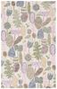 Jardin Blue and Pink Floral Wool Area Rug