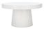 Round White Acrylic Cocktail Table with Storage