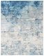 Contemporary Jasper Grey & Blue Abstract Synthetic Area Rug, 12' x 15'