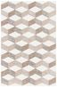 Ivory and Brown Geometric Wool 4' x 6' Handmade Flat Woven Rug