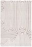 Ivory and Beige 8' x 10' Handmade Wool and Cotton Area Rug