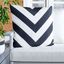 Kadyn Black and White Chevron Outdoor Pillow 18" x 18"