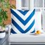 Kadyn 18" Navy Chevron Outdoor Pillow