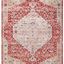 Vintage-Style Silky Sheen Red & Beige 8' x 10' Synthetic Rug