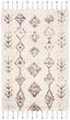 Ivory and Brown Hand-Knotted Wool 6' x 9' Area Rug