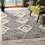 Kenya 9' x 12' Black and Ivory Wool Geometric Area Rug