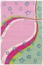 Handmade Blue and Pink Tufted Wool Kids Rug