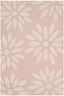 Ivory and Pink Daisy Hand-Tufted Wool Kids Rug