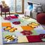 Handmade Multi-Color Wool Kids Rug with Butterfly and Flower Design