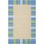 Handmade Blue and Taupe Wool Kids Area Rug 4' x 6'