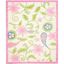 Ivory and Pink Floral Wool Kids Area Rug, 3' x 5'