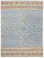 Natural Blue Wool Flat Woven 9' x 12' Area Rug