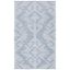 Blue and Ivory Flat Woven Wool Cotton 8' x 10' Rug