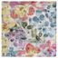 Lillian Dreamy Floral Blue and Yellow 3' Square Synthetic Area Rug