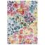 Blue and Yellow Floral Synthetic Stain-Resistant Rug, 3' x 5'