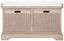 Landers Sand Cushioned Storage Bench with Dual Basket Drawers