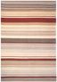 Lexington Hand-Knotted Striped Red Wool Area Rug, 4' x 6'