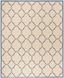 Cream and Blue Geometric 9' x 12' Synthetic Flat Woven Rug