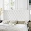 White Queen Wingback Tufted Upholstered Headboard