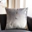 Gray and Gold Geometric Embroidered Rectangular Pillow