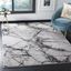 Gray and Black Abstract Rectangular Area Rug