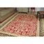 Red and Black Floral Motif Synthetic Area Rug, 12' x 18'