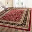 Red and Black Floral 9' x 12' Synthetic Area Rug