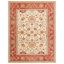 Ivory and Rust Rectangular Hand-knotted Synthetic Rug, 8' x 10'