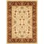 Ivory and Red Traditional Floral Medium Pile Area Rug