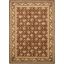 Elegant Brown Tufted Square Area Rug, 4' x 6', Easy Care