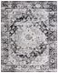 Madison Black and Gray Floral Bordered 9' x 12' Area Rug