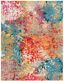 Ivory and Multicolor 9' x 12' Synthetic Abstract Area Rug