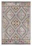 Gray and Beige Synthetic Boho-Chic Area Rug, 9' x 12'