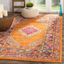 Orange and Fuchsia Bohemian Synthetic Area Rug, 8' x 10'