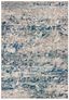 Modern Grey/Blue Synthetic Easy-Care 2'2" x 4' Area Rug