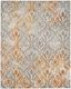 Handcrafted Rectangular Easy-Care Cotton-Blend Area Rug, Cream/Orange, 6' x 1'2"