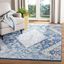 Navy and Cream Geometric 9' x 12' Washable Area Rug