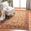 Beige and Red 9' x 12' Synthetic Oriental Area Rug