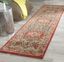 Elegant Red Traditional 26'' x 10' Synthetic Runner Rug