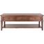 Transitional Sepia Brown Wood Coffee Table with 3 Drawers