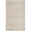 Light Grey 4' x 6' Handmade Wool and Viscose Area Rug