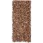 Hand-Knotted Artisan Brown Cotton 6' Round Shag Rug