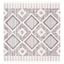 Hand-Knotted Marrakesh Square Gray Wool Blend 6'7" Rug