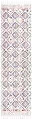 Hand-Knotted Nomadic Gray Wool Blend 26" Runner Rug