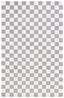 Gray and Ivory Checkered Handmade Wool Area Rug, 8' x 10'