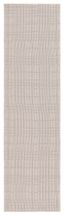 Ivory Flat Woven Synthetic Washable Runner Rug