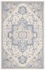 Ivory & Blue Hand-Tufted Wool Accent Rug - 2' 6" x 4'