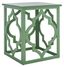 Milo Green Metal and Wood Quatrefoil End Table 26"