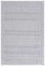 Gray Geometric Hand-Knotted Synthetic Indoor/Outdoor Rug, 4' x 6'